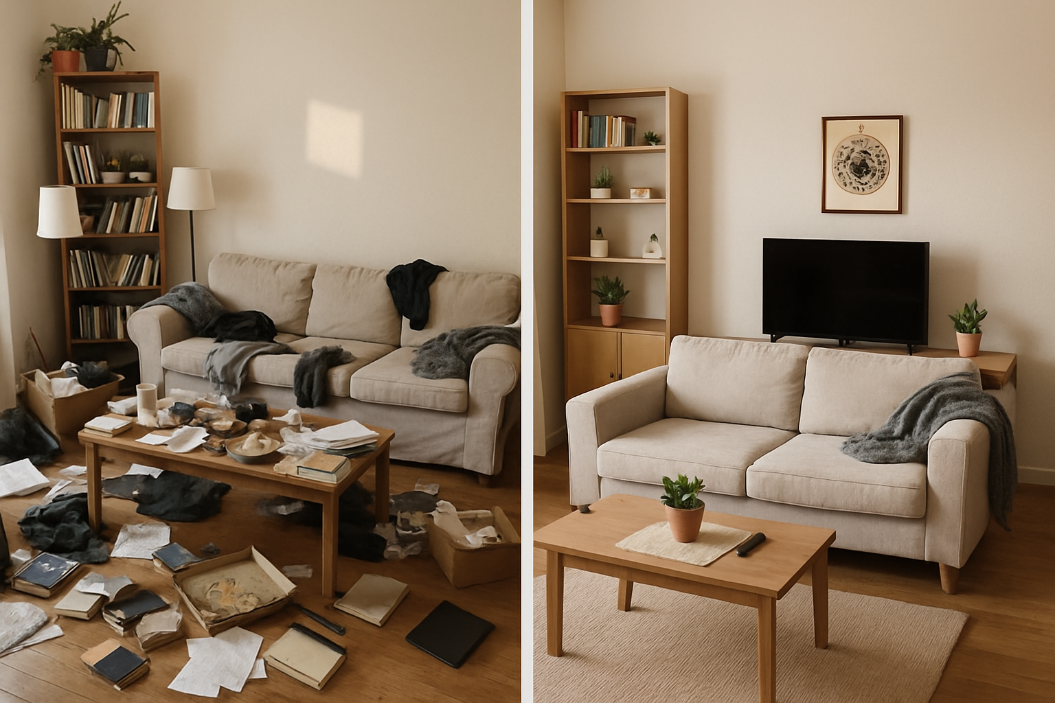 Decluttered Living Room