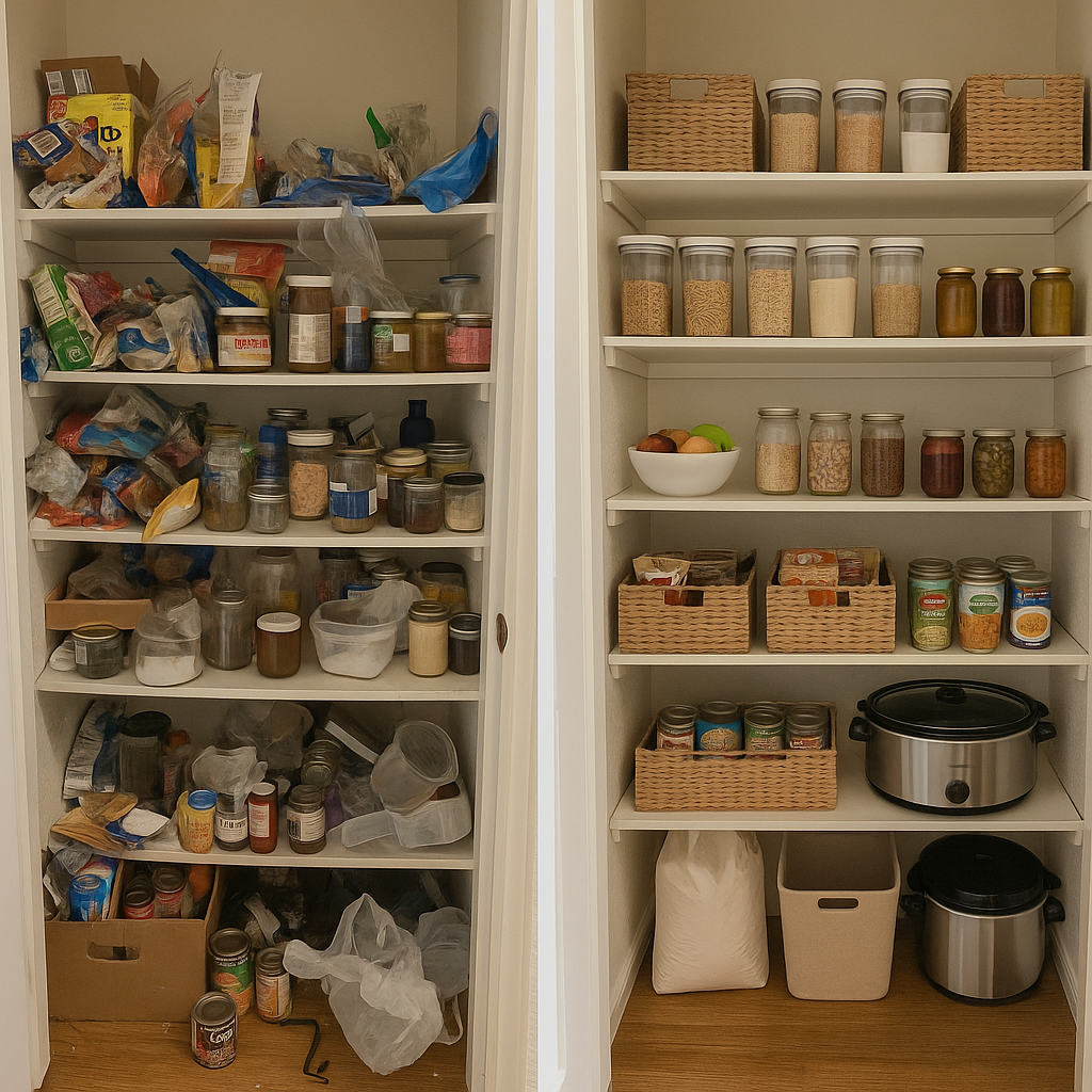 Decluttered Pantry