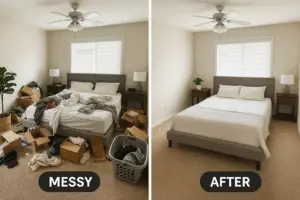 Minimalist Decluttered Bedroom